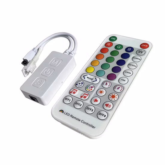 Dc5v ws2812b individualmente endereçável 5050 rgb tira led e sp511e controlador de música bluetooth saída dupla ue eua reino unido au power kit