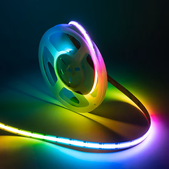 Sonho comercial cor completa rgbw dc12v 24v magia digital sem ponto de luz rgbic macio 768/m inteligente endereçável rgb cob tiras led